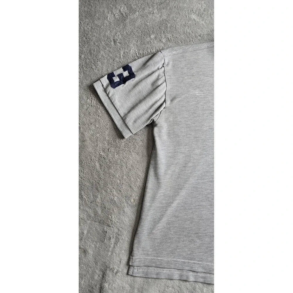 Polo Ralph Lauren Big Pony Polo Mens XL Gray Navy Pique Preppy Custom Fit